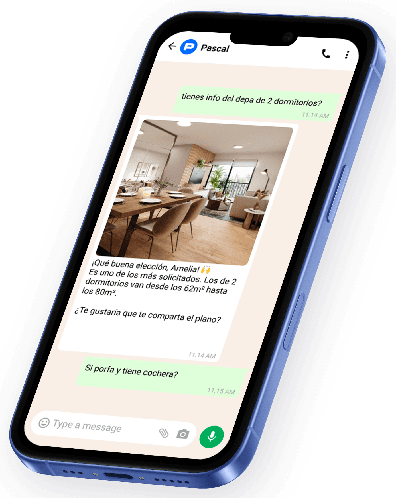 Pascal WhatsApp chat demo